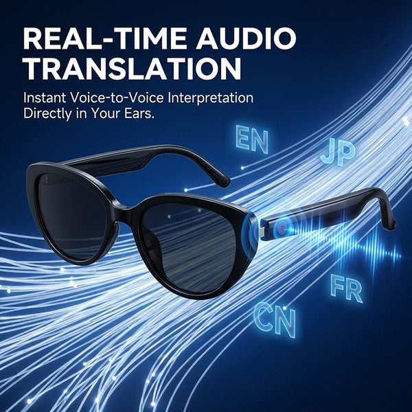 Sakerplus® Smart AI Glasses With Real-Time Translation
