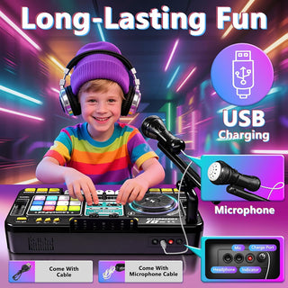Sakerplus® Kids DJ Mixer Table With Microphone