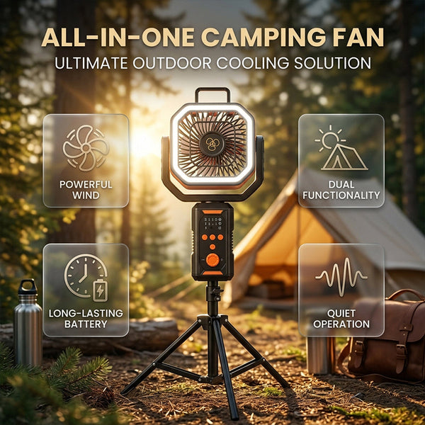 Sakerplus® Portable Rechargeable Camping Fan