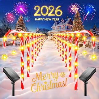 Sakerplus® Solar Candy Cane Christmas Lights