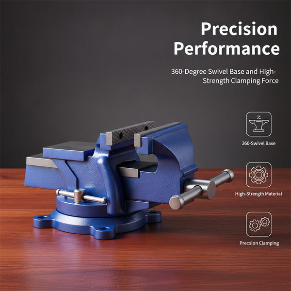 Sakerplus® Heavy Duty Swivel Base Bench Vise