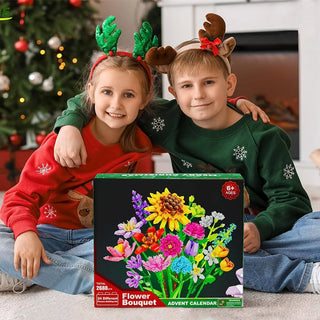 Flower Bouquet Building Block Advent Calendar Set
