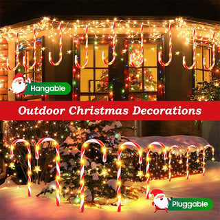 Sakerplus® Solar Candy Cane Christmas Lights