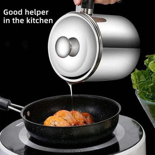 Sakerplus® Stainless Steel Oil Pot with Filter