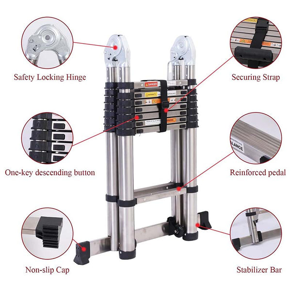 Escalera extensible plegable portátil Sakerplus®