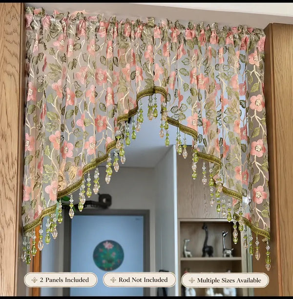 Sakerplus® Bedroom Lace Curtain With Adjustable Rod