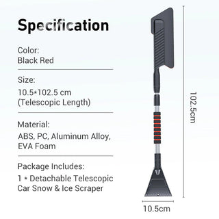Sakerplus® Extendable Car Snow And Ice Scraper