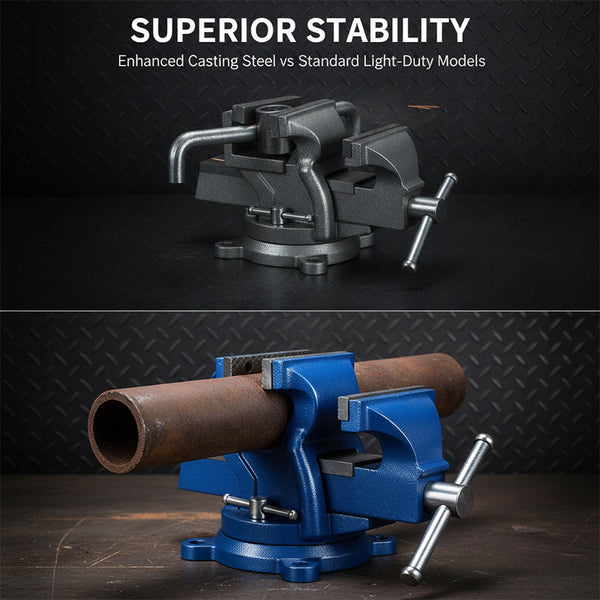 Sakerplus® Heavy Duty Swivel Base Bench Vise