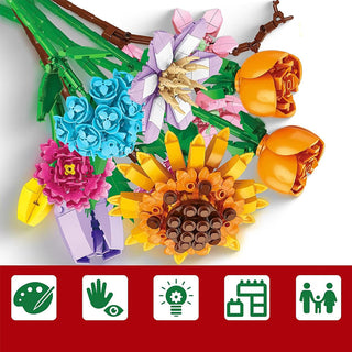 Flower Bouquet Building Block Advent Calendar Set