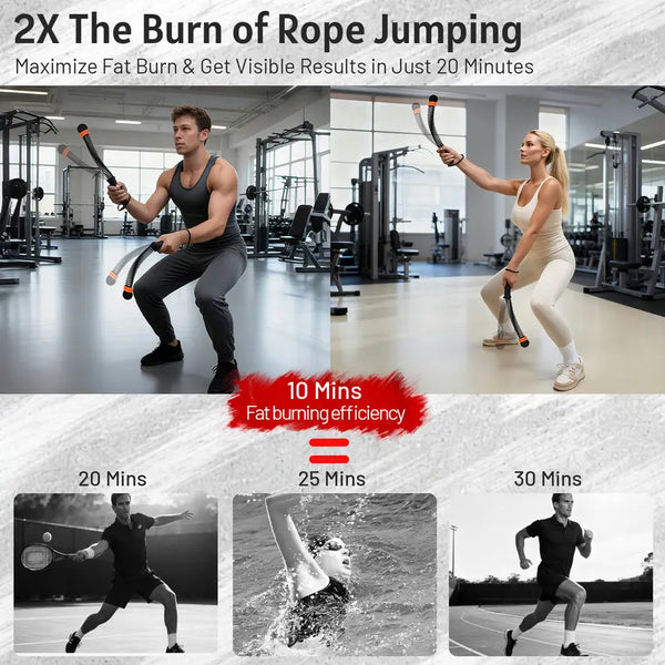 Sakerplus® Adjustable Ropeless Battle Ropes Training