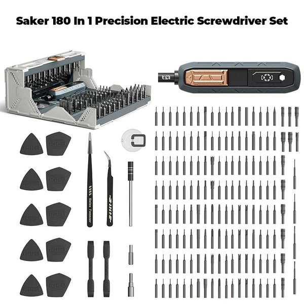 Juego de destornilladores eléctricos de precisión Saker 180 en 1 