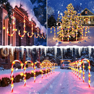 Sakerplus® Solar Candy Cane Christmas Lights