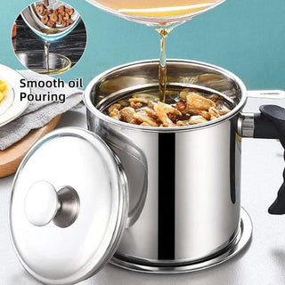 Sakerplus® Stainless Steel Oil Pot with Filter