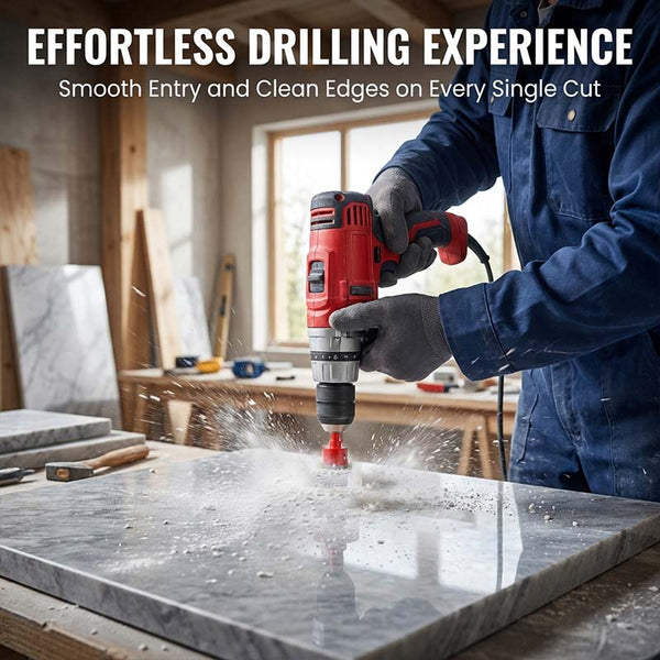 Sakerplus® 12-Piece Multifunctional Glass & Marble Drill Bit Set