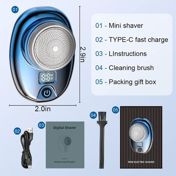 Mini afeitadora eléctrica impermeable SAKER