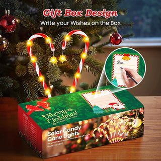 Sakerplus® Solar Candy Cane Christmas Lights