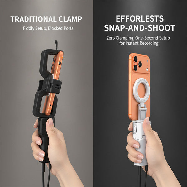 Sakerplus® Zoomable Magnetic Palm Grip Mini Selfie Stick