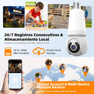 Sakerplus Outdoor Light Bulb Security Camera