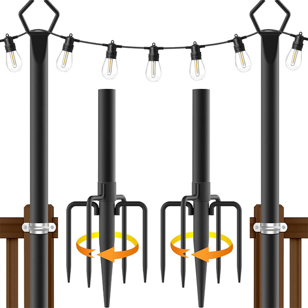 Sakerplus® Outdoor Patio String Light Poles