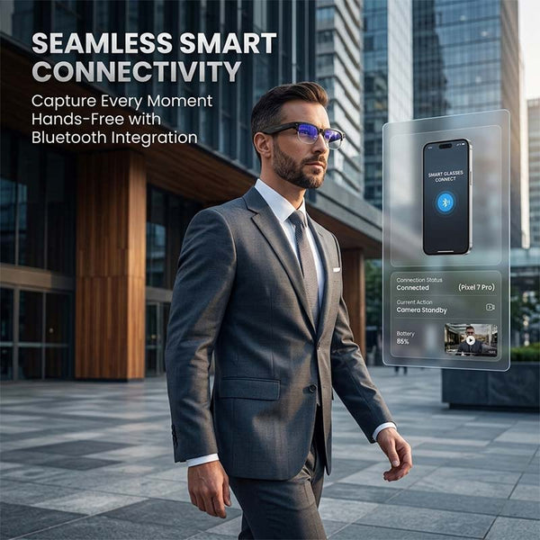 Sakerplus® AI Camera Glasses with Real-Time Translation