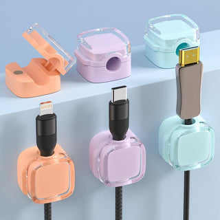 Organizador de escritorio con clips magnéticos para cables Sakerplus®