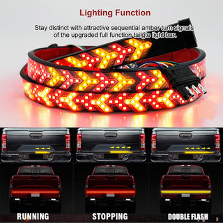 Sakerplus® Ultra Bright Sequential Tailgate Light Bar