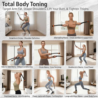 Sakerplus® Adjustable Ropeless Battle Ropes Training