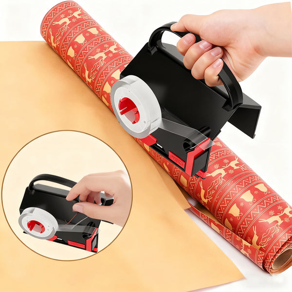 Juego de cortador y dispensador de papel de regalo Sakerplus