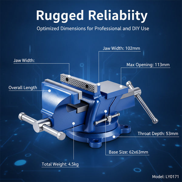 Sakerplus® Heavy Duty Swivel Base Bench Vise