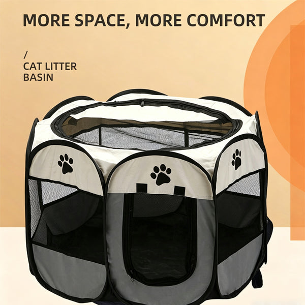 Sakerplus® Portable Foldable Octagonal Pet Playpen