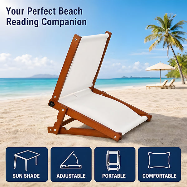 Sakerplus® Portable Wooden Beach Face Shade Pillow