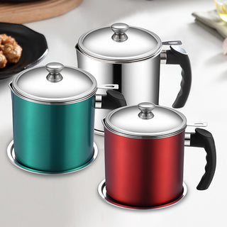 Sakerplus® Stainless Steel Oil Pot with Filter