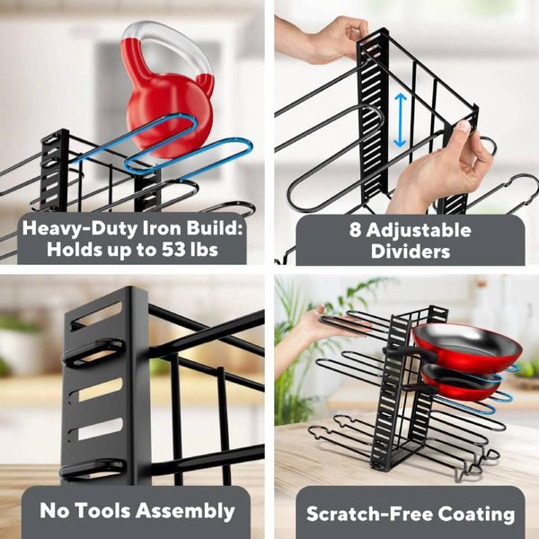 Sakerplus® Adjustable Pan Organizer