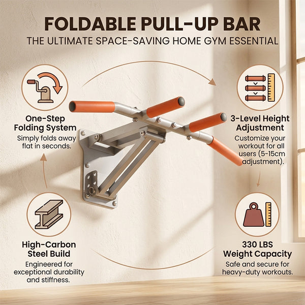 Sakerplus® Foldable Wall Mounted Pull Up Bar