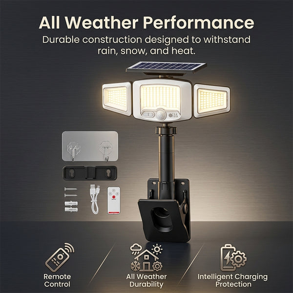 Sakerplus® Outdoor Solar Motion Sensor Security Light