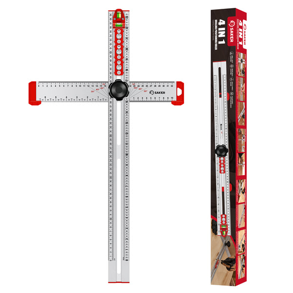 Sakerplus® Accurate Hole Position Marker - SAKER® 4 in 1 Drilling Positioning Ruler