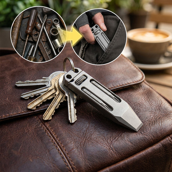Sakerplus® Titanium Alloy Multifunction Pocket Pry Bar