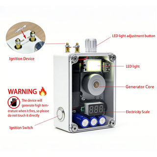 Cargador de emergencia para linterna con manivela Sakerplus®