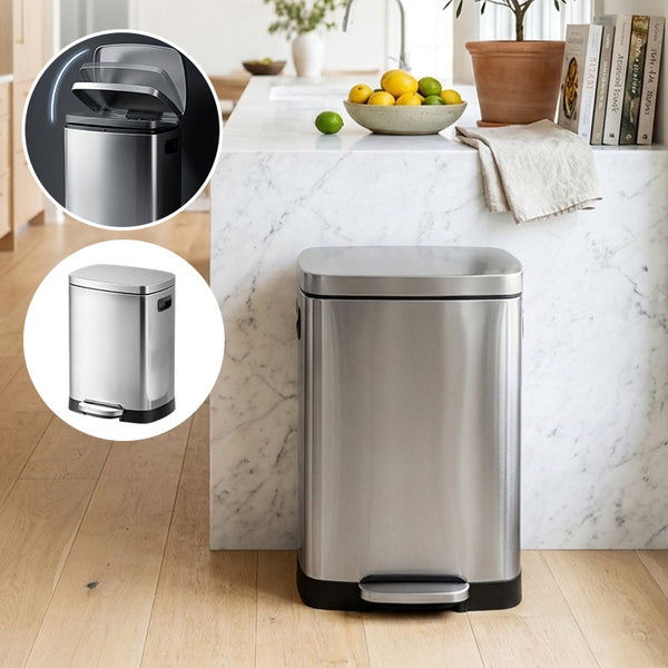 Sakerplus® Stainless Steel Trash Can with Lid