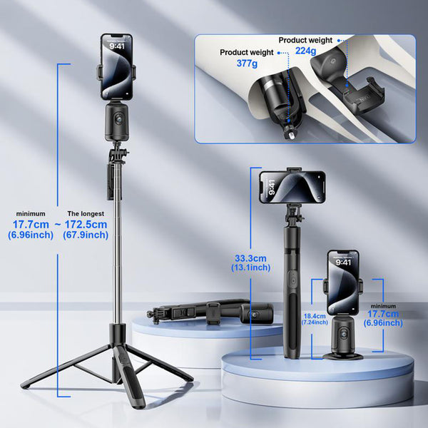 Gimbal para teléfono con seguimiento totalmente automático y tecnología IA de Sakerplus®