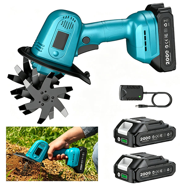 Sakerplus® Mini Cordless Electric Garden Tiller Cultivator