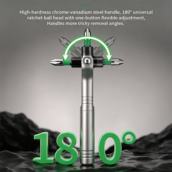 Sakerplus® Universal Multi-Angle Ratchet Screwdriver Set