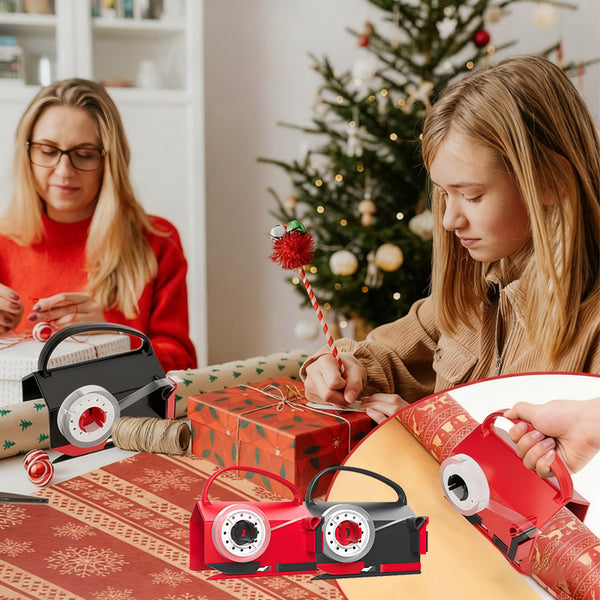 Juego de cortador y dispensador de papel de regalo Sakerplus