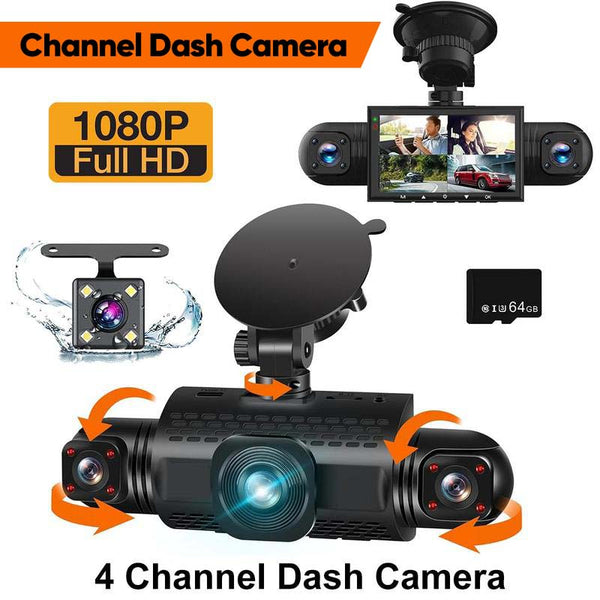 Sakerplus® 4 Channel FHD Dash Cam