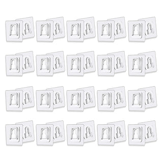 Sakerplus® Transparent Double Sided Wall Hooks