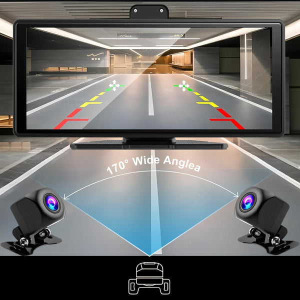 Pantalla inalámbrica Sakerplus® Carplay con cámara para salpicadero 4K
