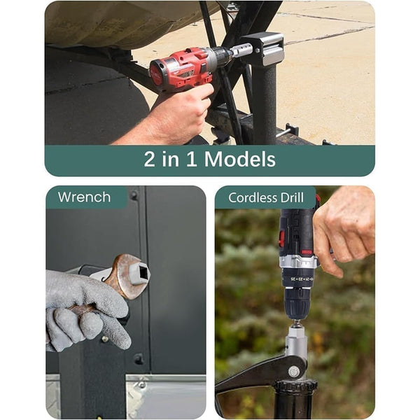 Sakerplus® Stainless Steel Trailer Jack Electric Drill Adapter