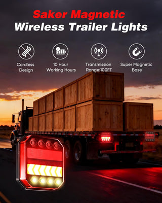 Sakerplus® Trailer Lights Wireless Upgrade 2.4GHz LED
