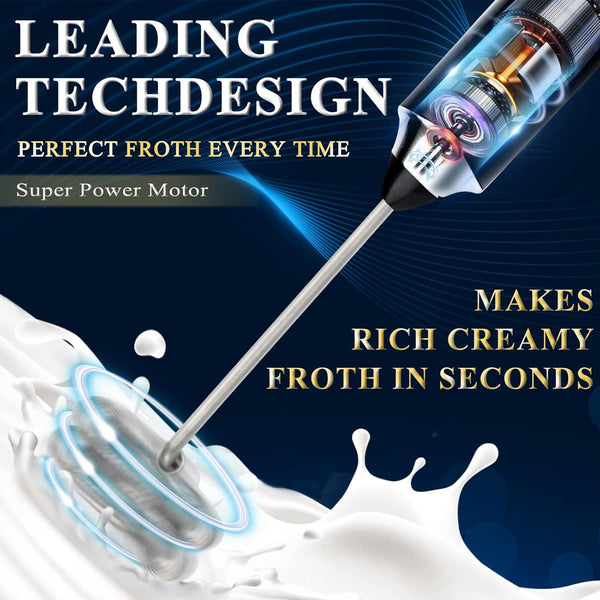 Sakerplus® Electric Handheld Milk Frother Mixer