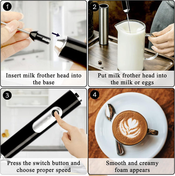 Sakerplus® Electric Handheld Milk Frother Mixer